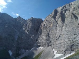 Schneereste im August auf 1.800 Meter Höhe im Karwendel
