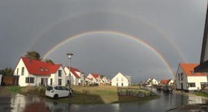 Regenbogen doppelt nach Gewitter