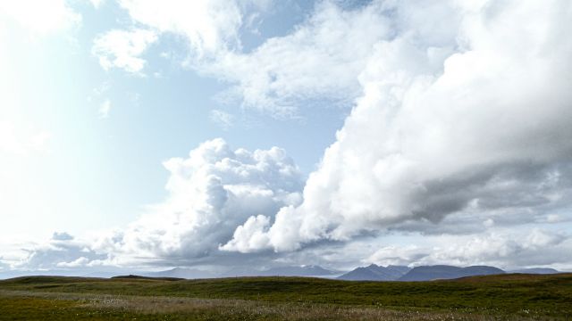 Island wechselhaft Schauerwolken auf Island